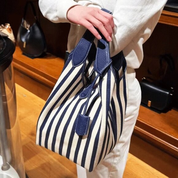 Polo Ralph Lauren Medium Polo Play Striped Tote Bag - Picture 1 of 10